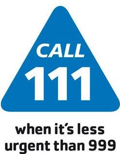 Photograph of NHS 111 logo